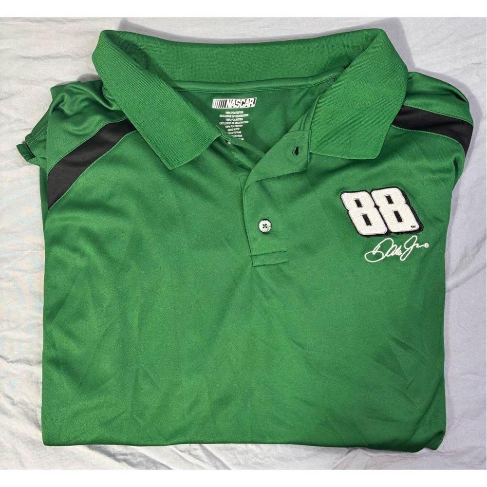 NASCAR Dale Earnhardt Jr. #88 Polo Shirt Mens 2XL Winners Circle Green